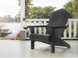 Keter Cape Cod Adirondack Chair with Cupholder Graphite