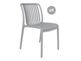 Verdure Outdoor Dining Chair Light Grey - 4 Pack