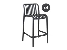 Verdure Outdoor Bar Chairs Black - 4 Pack