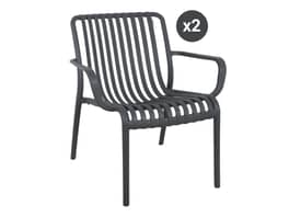 Verdure Outdoor Lounging Chair Graphite - Pair
