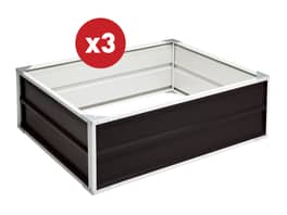 Raised Garden Bed 120cm x 90cm x 41cm Ironsand - 3 Pack