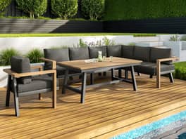 Havana Outdoor Dining Suite Grey