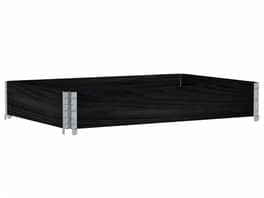 GardenStax Wooden Raised Garden Bed 120cm x 80cm Black