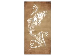 Strol SmartScreen Leaping Salmon 600mm x 1200mm Corten Steel