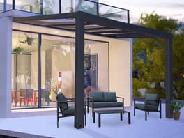 Palram Wall Mounted Patio Cover Stockholm 3.4m x 3.7m