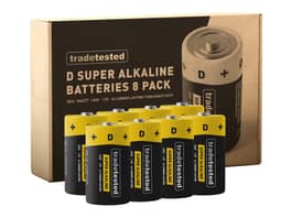 D Super Alkaline Batteries - 8 Pack