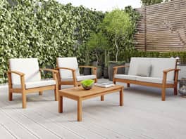 Flaxmere Hardwood Outdoor Sofa Set 4 Piece Classic
