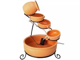 Terracotta Solar Water Fountain 5 Tier