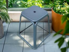 Outdoor Stool Anthracite - 3 Pack