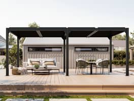 Louvre Roof System 6m x 3m Charcoal