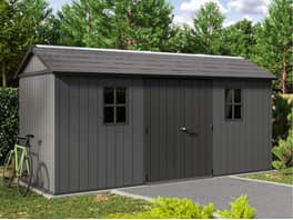 Keter Newton Plus 15x7.5 Shed 2.1m x 4.71m Grey