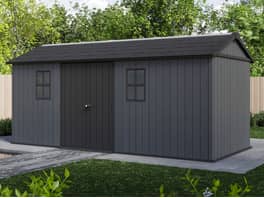 Keter Newton Plus 17x7.5 Shed 5.31m x 2.16m Grey