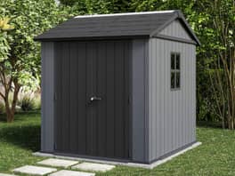 Keter Newton Plus 7.5x7 Shed 2.10m x 2.19m Grey