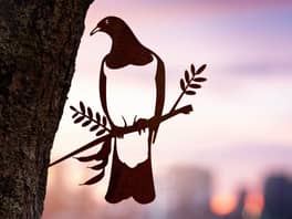 Kereru Metal Bird Ornament - Corten Steel
