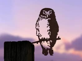 Ruru Metal Bird Ornament - Corten Steel