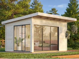 Log Cabin Garden House Andrea Slide Plus 3.9m x 3m