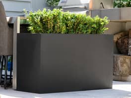 Delgada Fiberstone Planter Black 252L