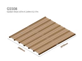 Garden Shed Wooden Floor Kit 3.07m x 2.69m