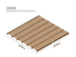 Garden Shed Wooden Floor Kit 3.07m x 3.07m