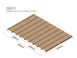 Workshop Shed Wooden Floor Kit 3.07m x 4.59m