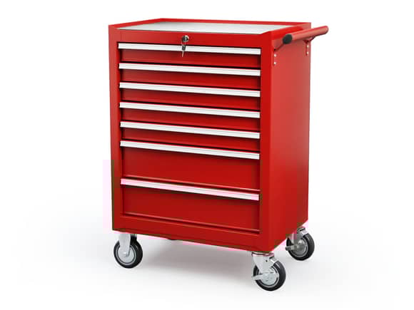 Rolling Tool Cabinet 7 Drawer 27" Series Red
