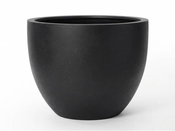 Huevo Fiberstone Planter Black 40L