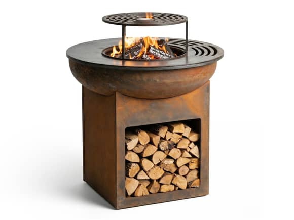 Caldera Corten Steel Fire Pit & Grill