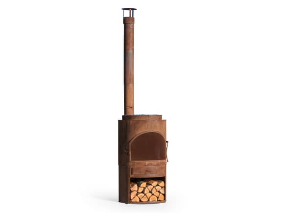 Sedona Corten Steel Outdoor Fireplace Stove