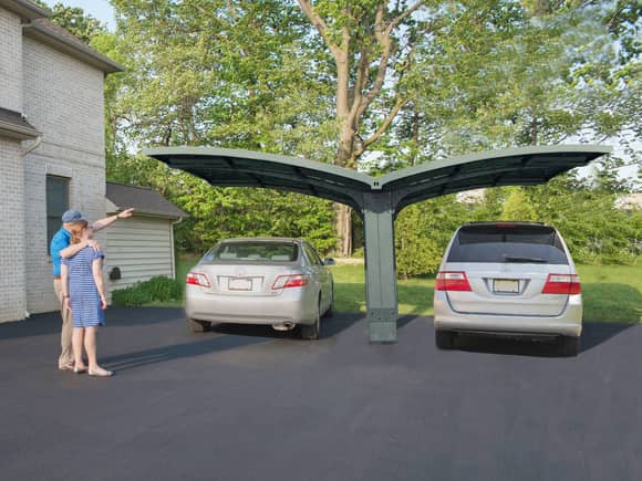 Palram Cantilever Double Carport Arizona Wings 5.8m x 5.0m