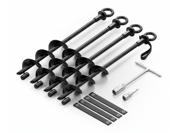 Multipurpose Ground Anchor Kit with Straps Heavy Duty