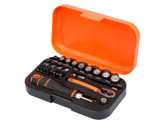 Bahco 34 Piece 1/4" Drive Socket and Bit Set Metric