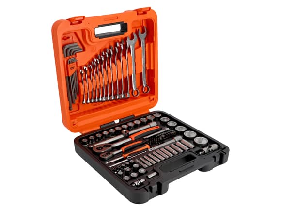 Bahco 98 Piece 1/4" and 1/2" Drive Socket, Spanner & Hex Set 