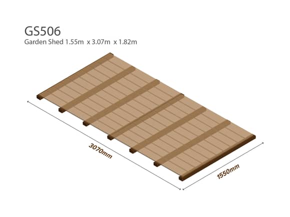 Garden Shed Wooden Floor Kit 1.55m x 3.07m