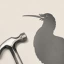 Brown Kiwi Metal Bird Ornament - Corten Steel 2