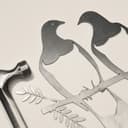 Kereru Pair Metal Bird Ornament - Corten Steel 2
