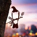Kereru Metal Bird Ornament - Corten Steel 1