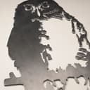 Ruru Metal Bird Ornament - Corten Steel 3