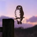 Ruru Metal Bird Ornament - Corten Steel 1