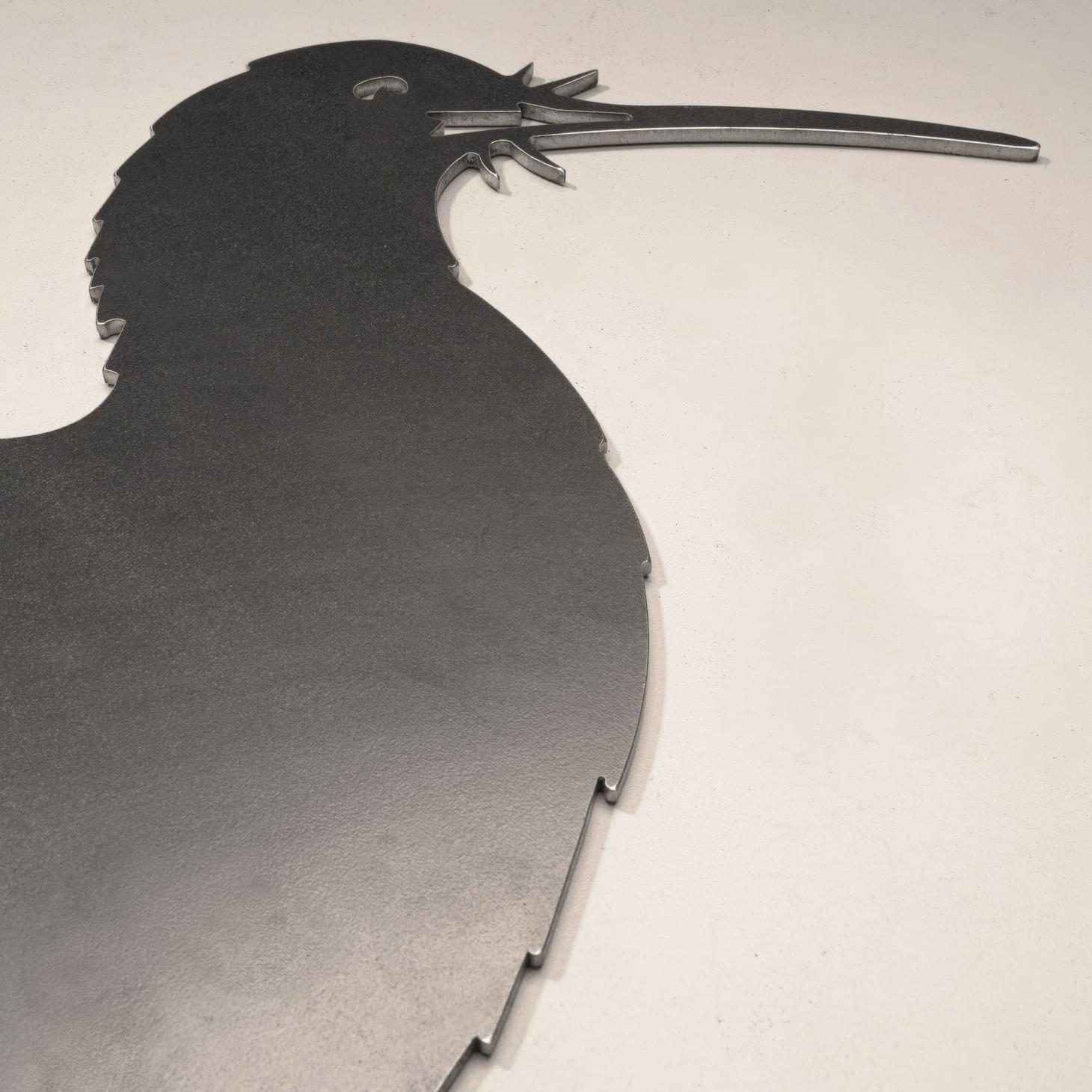 Brown Kiwi Metal Bird Ornament - Corten Steel