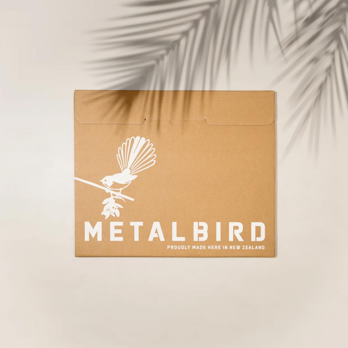 Kereru Pair Metal Bird Ornament - Corten Steel