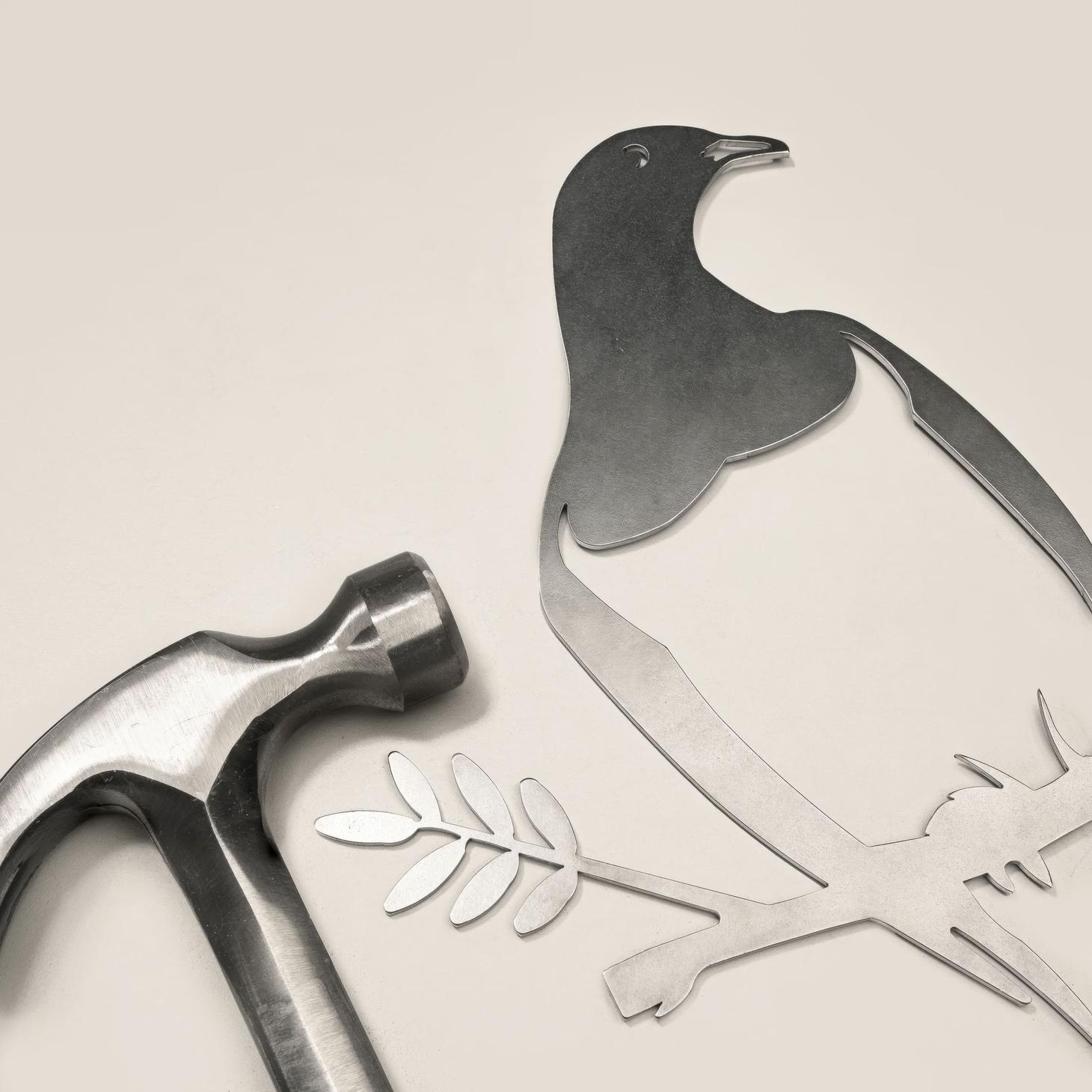 Kereru Metal Bird Ornament - Corten Steel