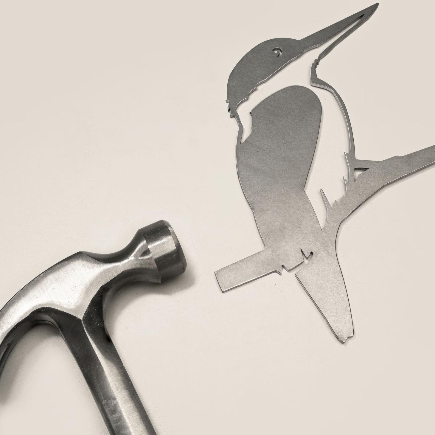 Kotare Metal Bird Ornament - Corten Steel