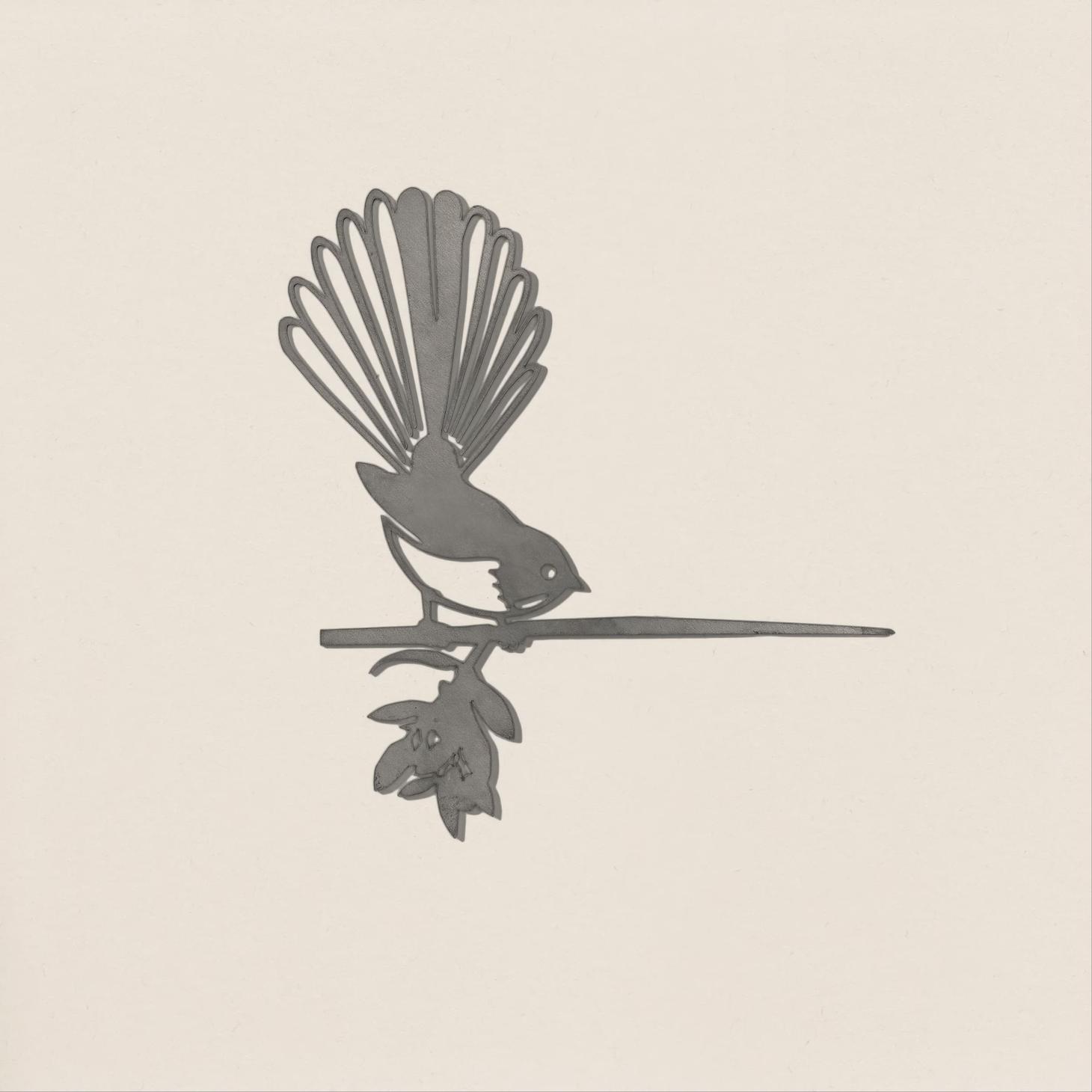 Piwakawaka Metal Bird Ornament - Corten Steel